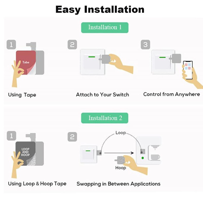 Smart Switch Button Pusher: Bluetooth Fingerbot Plus mit Toolkit für