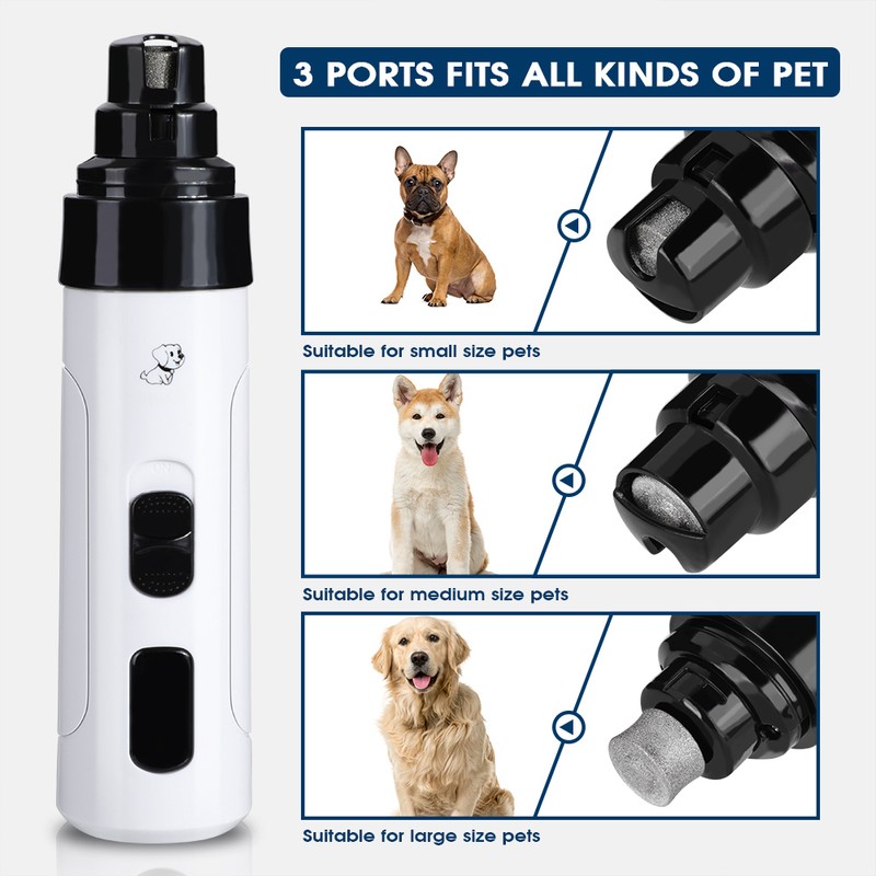Pet Nail Grinder, Quiet Electric Nail Clipper with USB Rechargeable