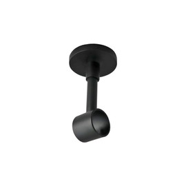 19mm and 28mm Curtain Pole Rod Ceiling Hanger Bracket Holder Support Metal Brushed Chrome Brass Black Copper (Matt Black, 28mm)