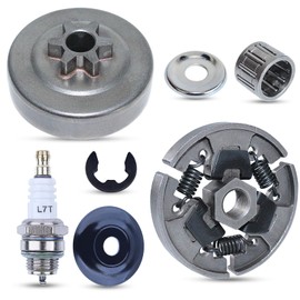 Atunee 3/8” 6T Clutch Sprocket Drum Washer Needle Bearing Kit for Stihl MS170 MS180 018 017 Chainsaw with Spark Plug Replace 1121 162 1001 1123 640 2003 1123 160 2050