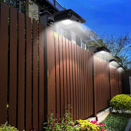 Gutter Lights,40 LED Solar Patio Decor Lights, Deck Lights Outdoor Waterproof Fence Lights for Wall Backyard Porch, Patio, Pool,Step Stairs, Yard, Garden, Pathway (2Pack-Black,Cool White Light)