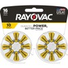 Rayovac Size 10 Hearing Aid Batteries (16 Pack), Size 10