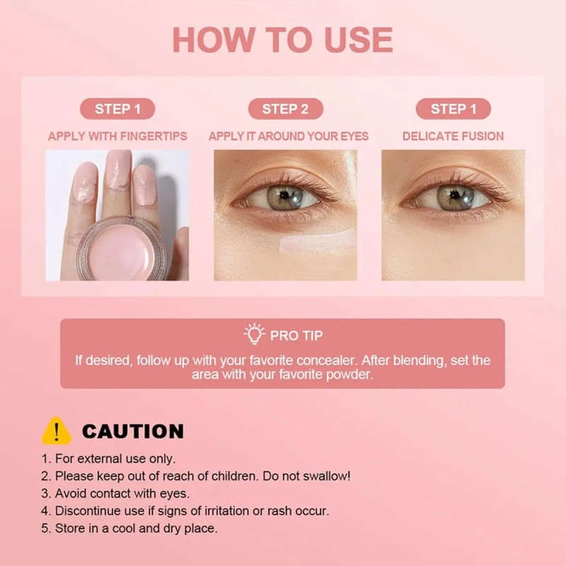 Iluminador Y Corrector Rosa Para Debajo De Los Ojos, Correct