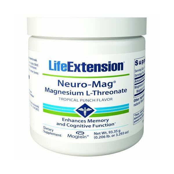 Neuro-Mag Magnesium L-Threonate Tropical Punch Flavor 9