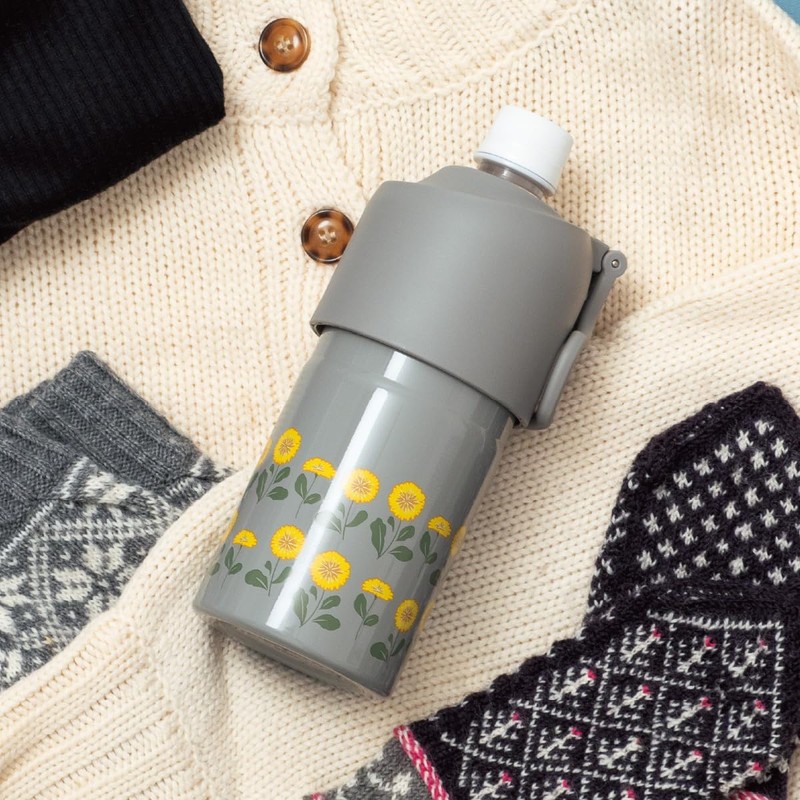 Atlas ABIB-EFGY Plastic Bottle Holder, Water Bottle, Cold Insulation, Flower