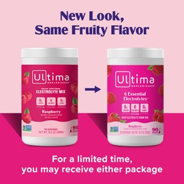 Ultima Replenisher Daily Electrolyte Powder Drink Mix – Sugar Free – Raspberry, 90 Servings – Hydration Powder with 6 Key Electrolytes and Trace Minerals – Keto Friendly, Vegan, Non-GMO
