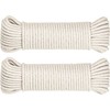SteadMax 100ft Natural Cotton 3/16 Inch Rope, General-Purpose Utility Cord,