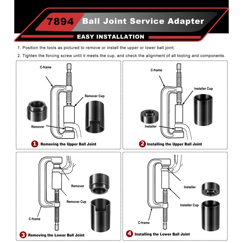 Camoo for Jeep & Dodge Ball Joint Service Adapter 7894,