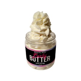 Cherry Blossom Whipped Body Butter, natural lotion, organic, 4oz jar, made with shea butter, mango butter, coconut oil, almond oil