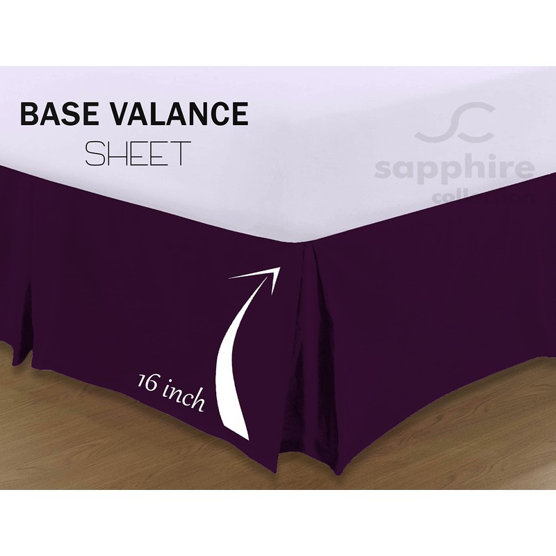 Sapphire Collection PLAIN DYED POLY COTTON PLEATED PLATFORM BASE VALANCE