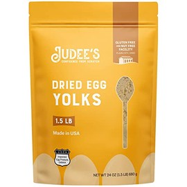 Judee's Egg Yolk Powder 1.5 lb - Pasteurized - Great for Baking and Cooking - 100% Non-GMO, Gluten-Free & Nut-Free - Great for Camping & Outdoor Use - Made in USA