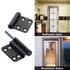 3-3/4 Inches Black Offset Door Hinges Small Flag Lift Off