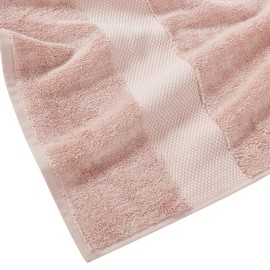Borghese Roma Oversized Luxe Turkish Cotton 6 Piece Towel Set in Blush, Solid Color Themed, Oeko-TEX Certified Confidence