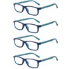 RaoOG Reading Glasses Men/Womens Blue Light Blocking - 4 Pack