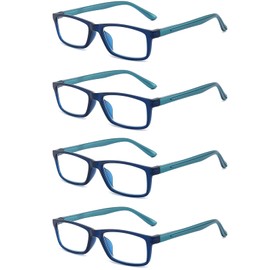 RaoOG Reading Glasses Men/Womens Blue Light Blocking - 4 Pack Ladies Blue Screen Readers Lightweight Eyeglasses +2.5