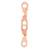 2pcs Square Port Copper Plating​ Header Exhaust Gaskets Reusable Fit