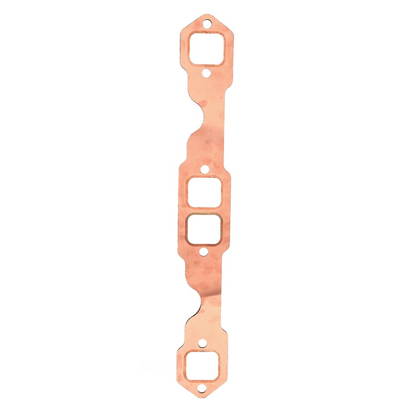 2pcs Square Port Copper Plating​ Header Exhaust Gaskets Reusable Fit
