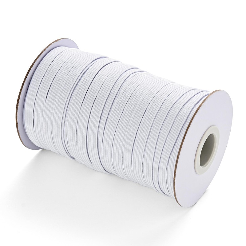 XKDOUS Elastic Band for Sewing, 1/4 Inch 40 Yards White