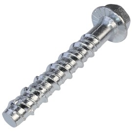 AERZETIX - C57363 - Set of 10 Concrete Screws with Hexagonal Head with Neck Diameter 10x60 mm - Direct Attachment without Dowels - for 13 mm Hex Key - Steel - for Renovation Work on Construction