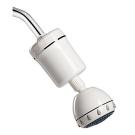 iFilters IF-SF-WH Shower Filter with Massaging Showerhead, Dechlorinating & pH Balancing 4 Stage Filter with KDF, White