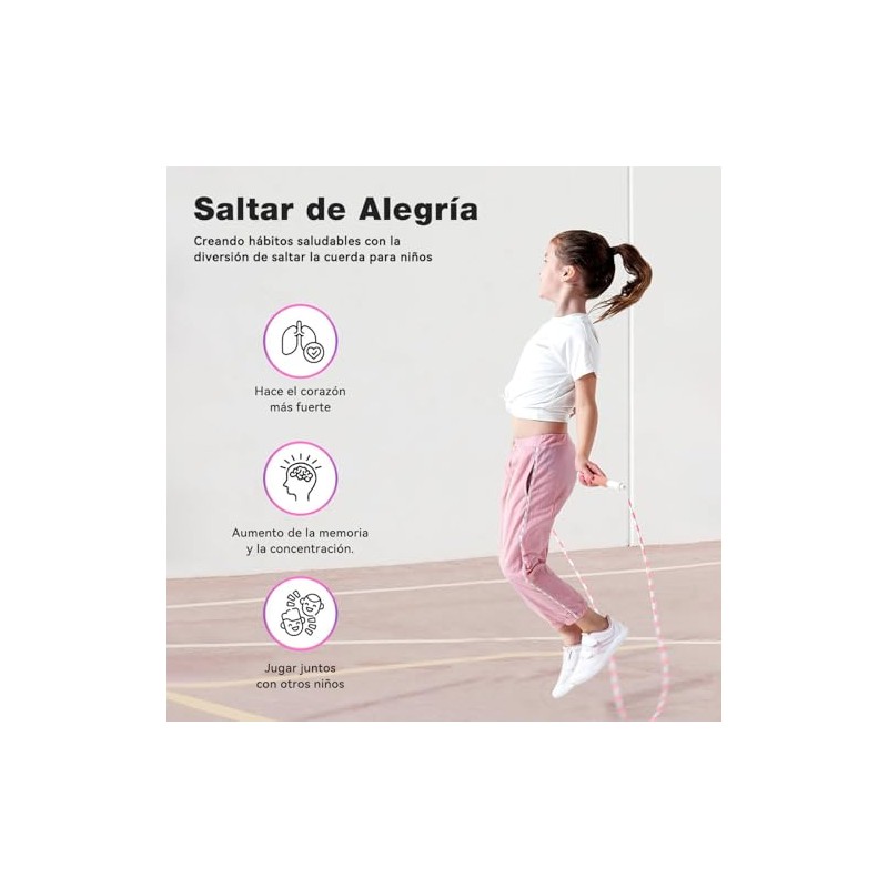 Cuerda para Saltar con Abalorio,Cuerda para Saltar Segmentada,Cuerda de Saltar