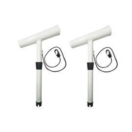 MARINE CITY a Pair White Powder Coated Aluminum Outrigger Rod Holder