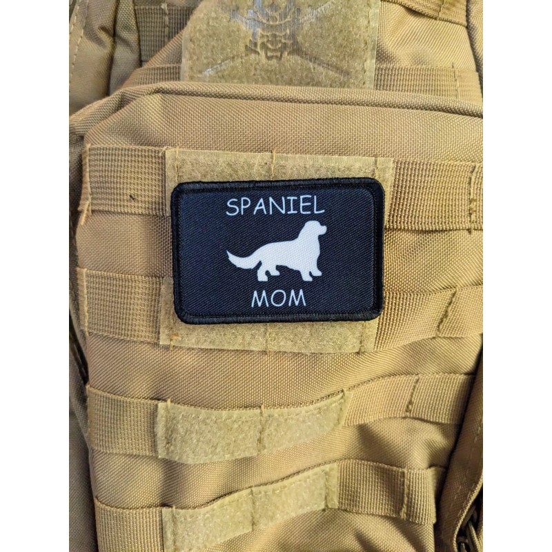 morale patch Spaniel mom fur baby 2"x3" hook & loop