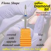 ianblues Nail Drill Flame-Shape Diamond Bit EFile for Nail Techs