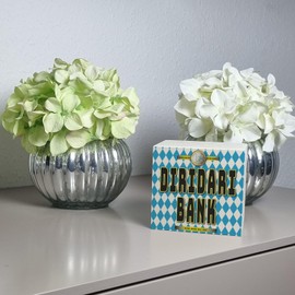 Diridari Bank Bavarian Flag Wooden Money Box with Saying Ohne Moos nix los EIN Colourful Piggy Bank for Your Change Birthday Bavaria Money Box Save Friends