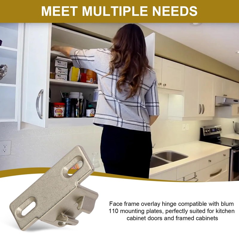 Hinge Mounting Plate Replacement for Blum 1 5/8" Overlay 110