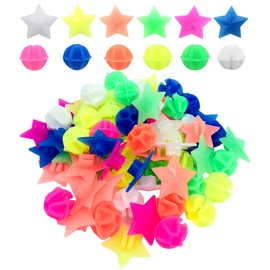 ACKLLR 72 Pieces Bike Wheel Spokes Beads, Colorful Bicycle Decoration Spoke Plastic Clip Round Decor Beads for Kids, Assorted Color and Shapes