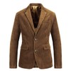 Chouyatou - chamarra deportiva de pana para hombre, Marrón, Small