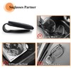 Car Sunglasses Holder Compatible with Cybertruck Sun Visor Magnetic Leather