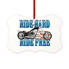 CafePress Vector Bike Scroll Holiday Ornament 4" x 2.75"