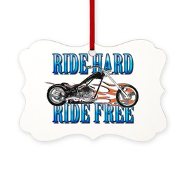 CafePress Vector Bike Scroll Holiday Ornament 4" x 2.75"
