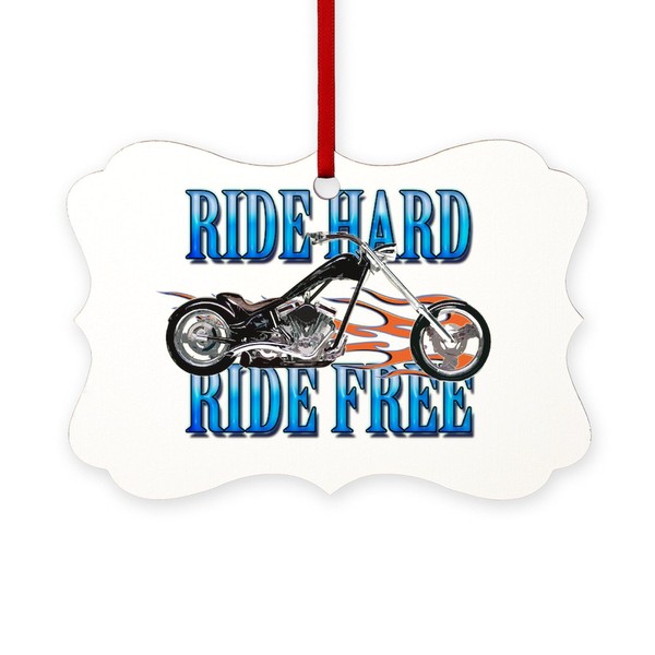 CafePress Vector Bike Scroll Holiday Ornament 4" x 2.75"