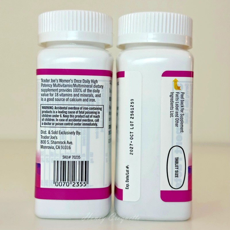 Trader Joe's 2 Pack Trader Joe’s Women’s Once Daily Multivitamin