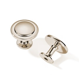 khtumeware 10 Pack 1-1/4 inch(32mm) Polished Nickel Cabinet Knobs Dresser Knobs Round Drawer Knobs Kitchen Cabinet Hardware Zinc Knobs for Dresser Drawers.
