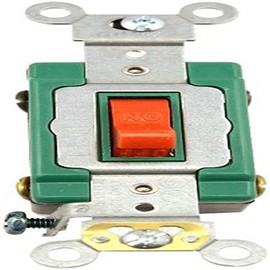 Leviton 30 Amp, 120/277 Volt, Toggle Double-Pole AC Quiet Switch, Extra Heavy Duty Spec Grade, Self Grounding, Back and Side Wired, 3032-2R, Red