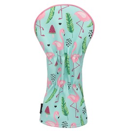 SHABIER Blue&Pink Golf Hybrid Headcover with Flamingos Design for Golf Hybrid Club