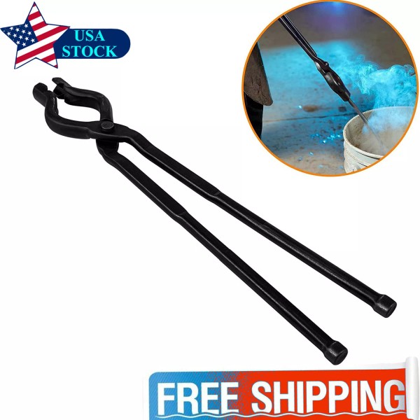 PM-Auto 17 inch Blacksmith V-Bit Bolt Tongs Bladesmith Knife Making