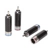 4Pcs RCA Sound Plug Carbon Fiber Chrome 8mm Wire Diameter