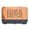 Humidifier 200ml Aroma Diffuser Wood Grain Flame Pattern Light Low