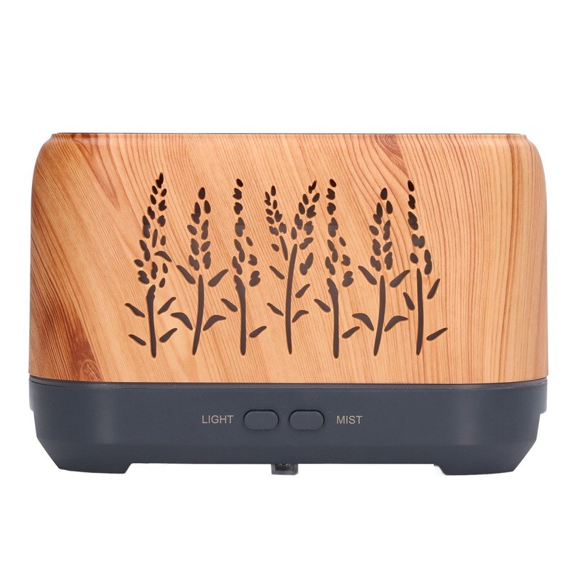 Humidifier 200ml Aroma Diffuser Wood Grain Flame Pattern Light Low