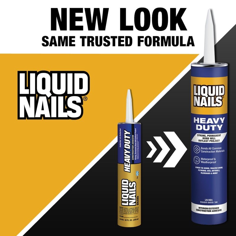 Liquid Nails Heavy Duty 10 oz. Tan Solvent-Based Construction Adhesive,12
