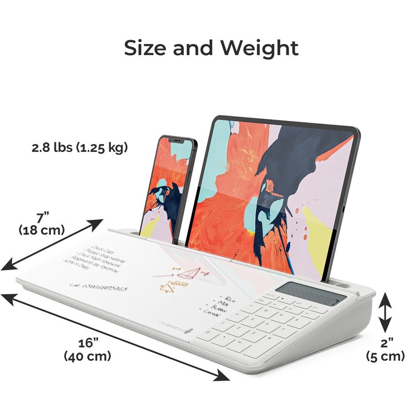 DeskBoard Buddy (White with Calculator)