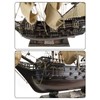 SAILINGSTORY Wooden Pirate Ship Model Black Pearl 27" Beige Sails