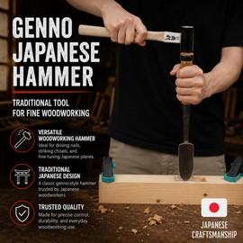 KAKURI Japanese Chisel Hammer for Woodworking 16 oz – Large Striking Face