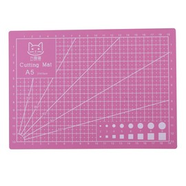 A5 Durable PVC Cutting Mat, 210 ×150 mm Colorful Self-Healing Cutting Pad, Professional Non-Slip Cutting Board for DIY Handmade, Quilting, Sewing and Arts & Crafts Projects Tool (Pink)