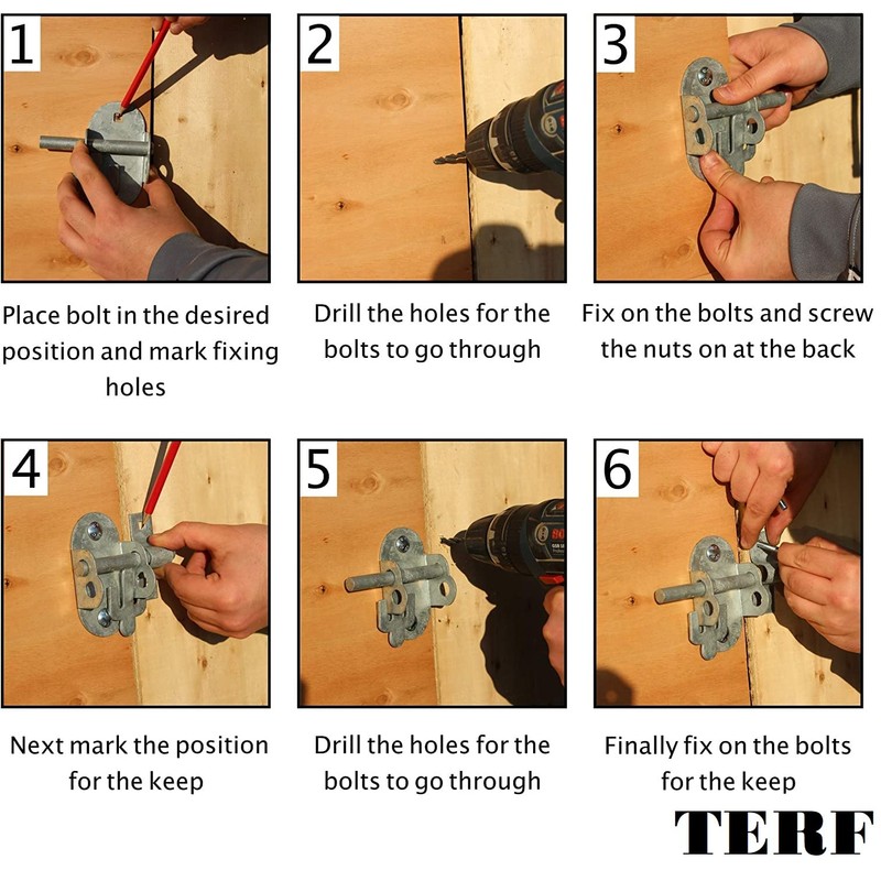 TERF® Heavy Duty Oval Padlock Sliding Bolt Galvanised 100mm (4